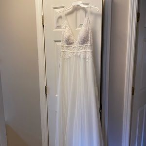 Watters Brielle Dress Ivory Size 4 NWT